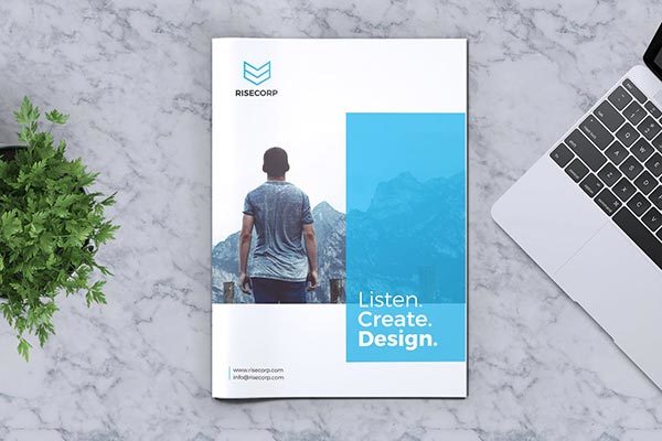 时尚清新简约的房地产楼书品牌手册画册时尚杂志书籍装帧设计模板