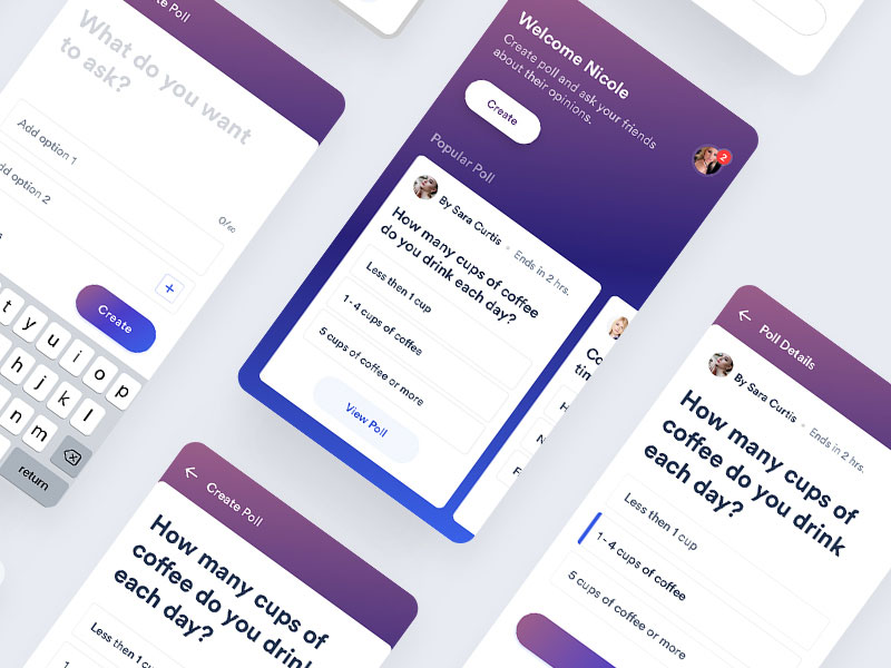 简约调查应用表单素材之家精选sketch素材