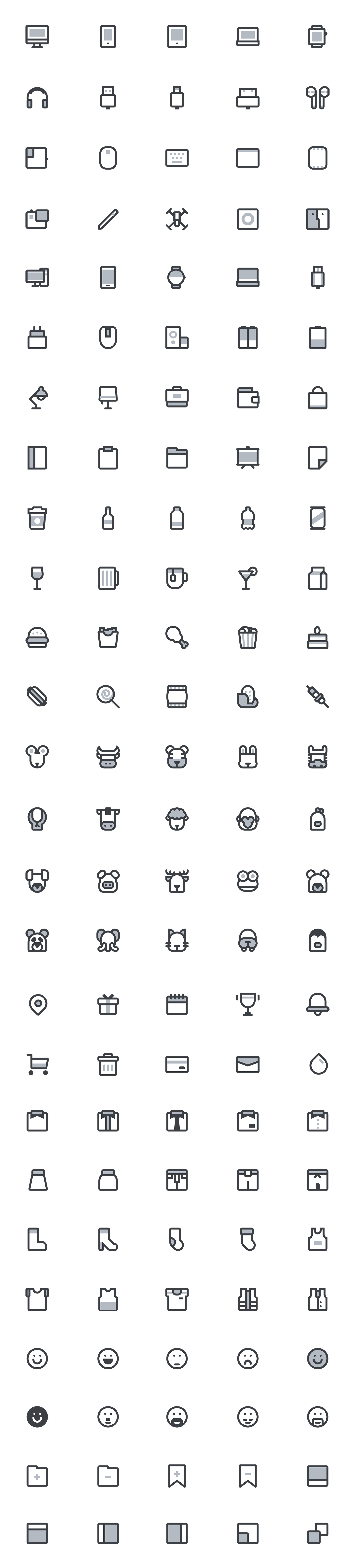 130 枚迷你线性图标