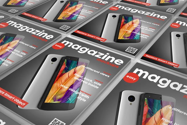 杂志封面封底设计样机模板 Magazin Mock Up插图(5)