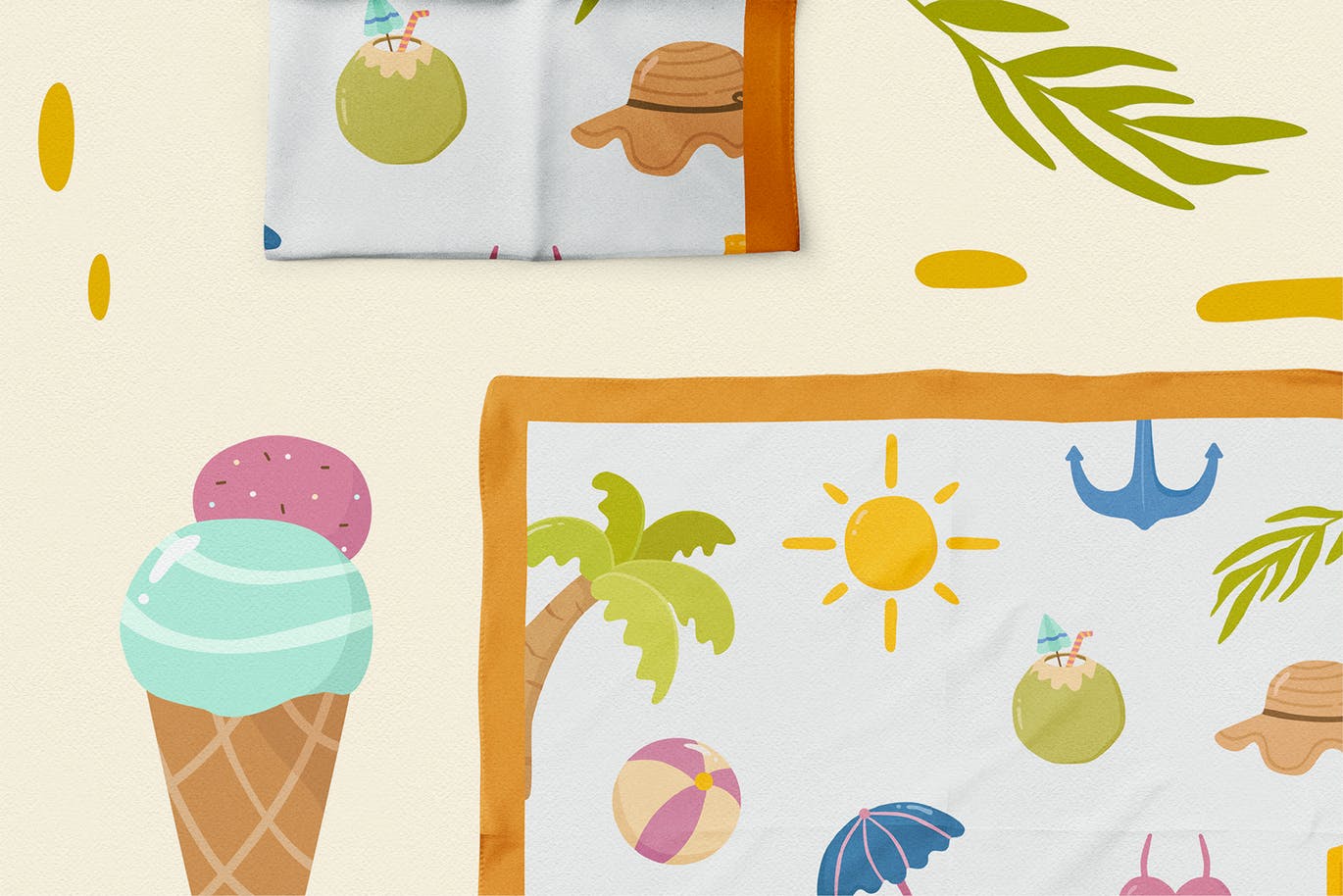 夏日元素矢量剪贴画素材 Summer Vector Clipart Pack插图(4)
