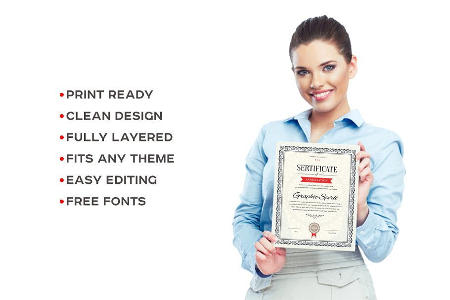 可编辑品牌授权认证证书模板 Editable Certificate Template插图(2)