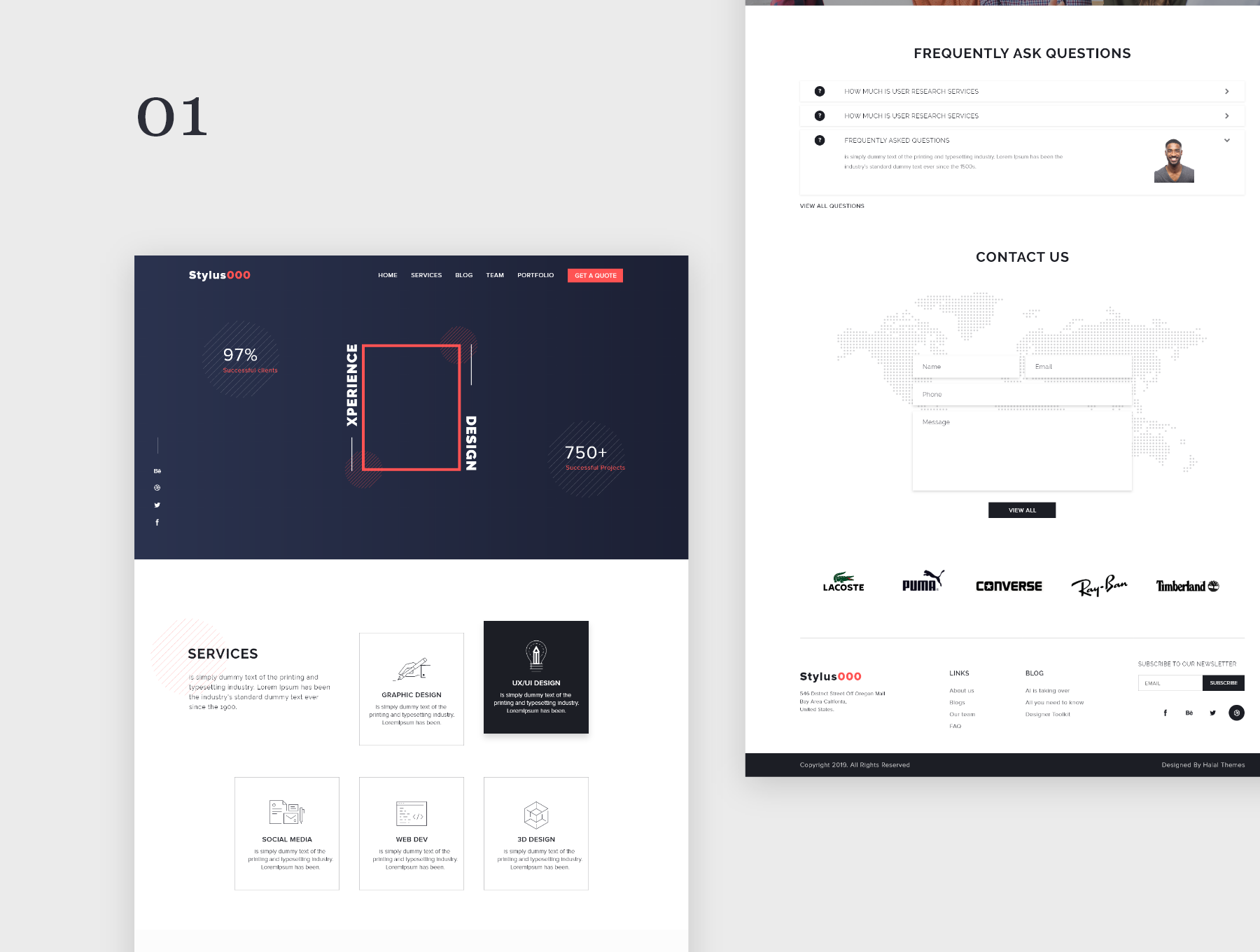 素材库下午茶：时尚的网页模板套装下载[XD]插图(2)