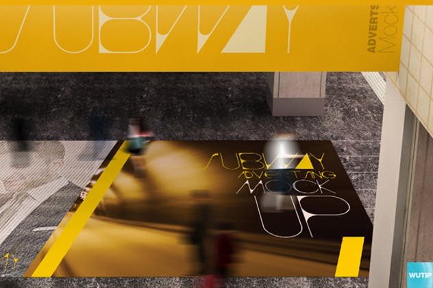 地铁海报广告牌灯箱广告牌样机模板 Subway Advertising Mockups插图(7)