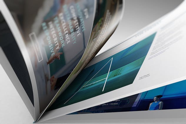 A4横向摄影画册宣传册样机 A4 Landscape Brochure Mockups插图(1)