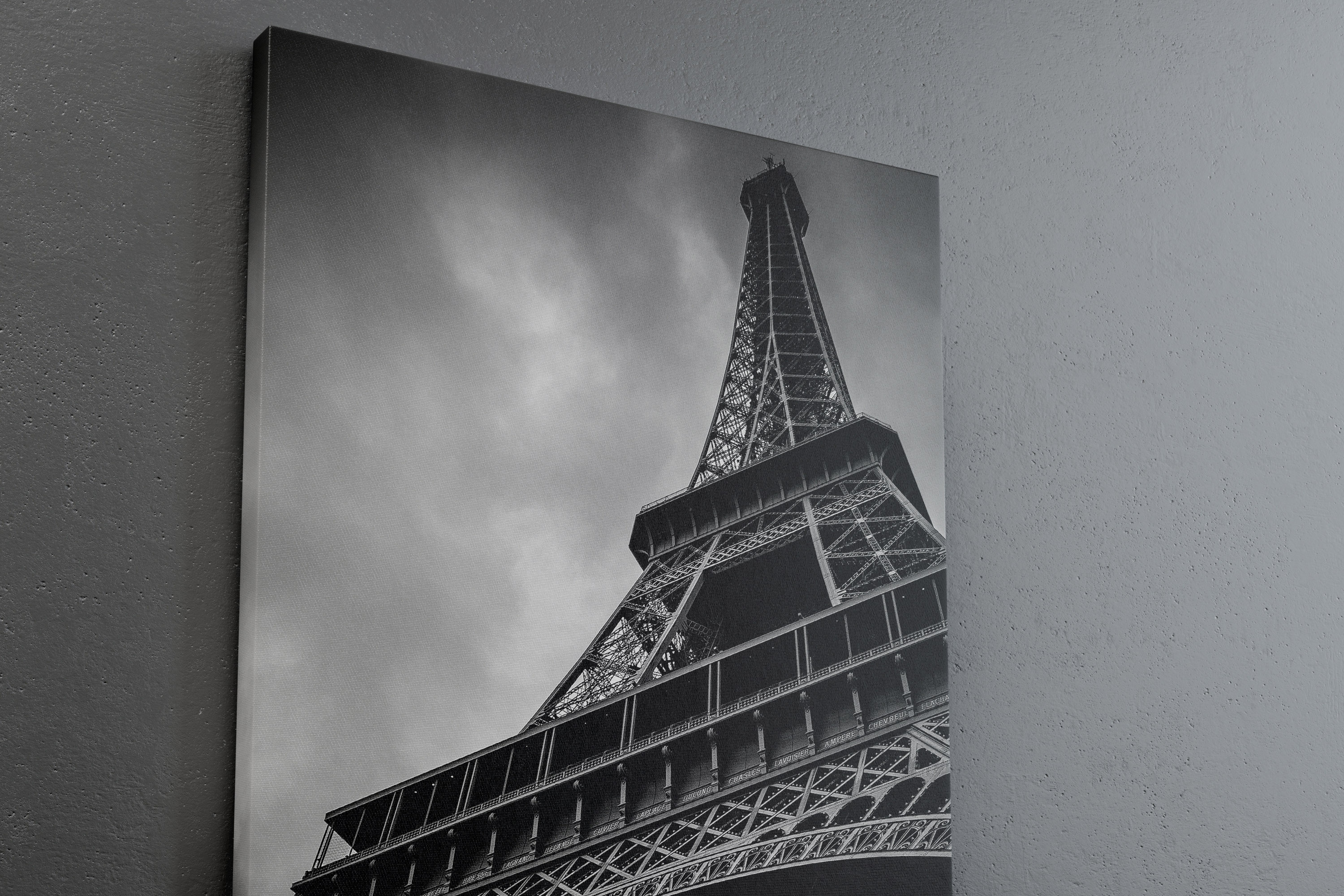 挂墙画布画框作品预览左视图样机素材 2:3 Portrait Canvas Mockup Hanging on Wall, Left View插图(5)