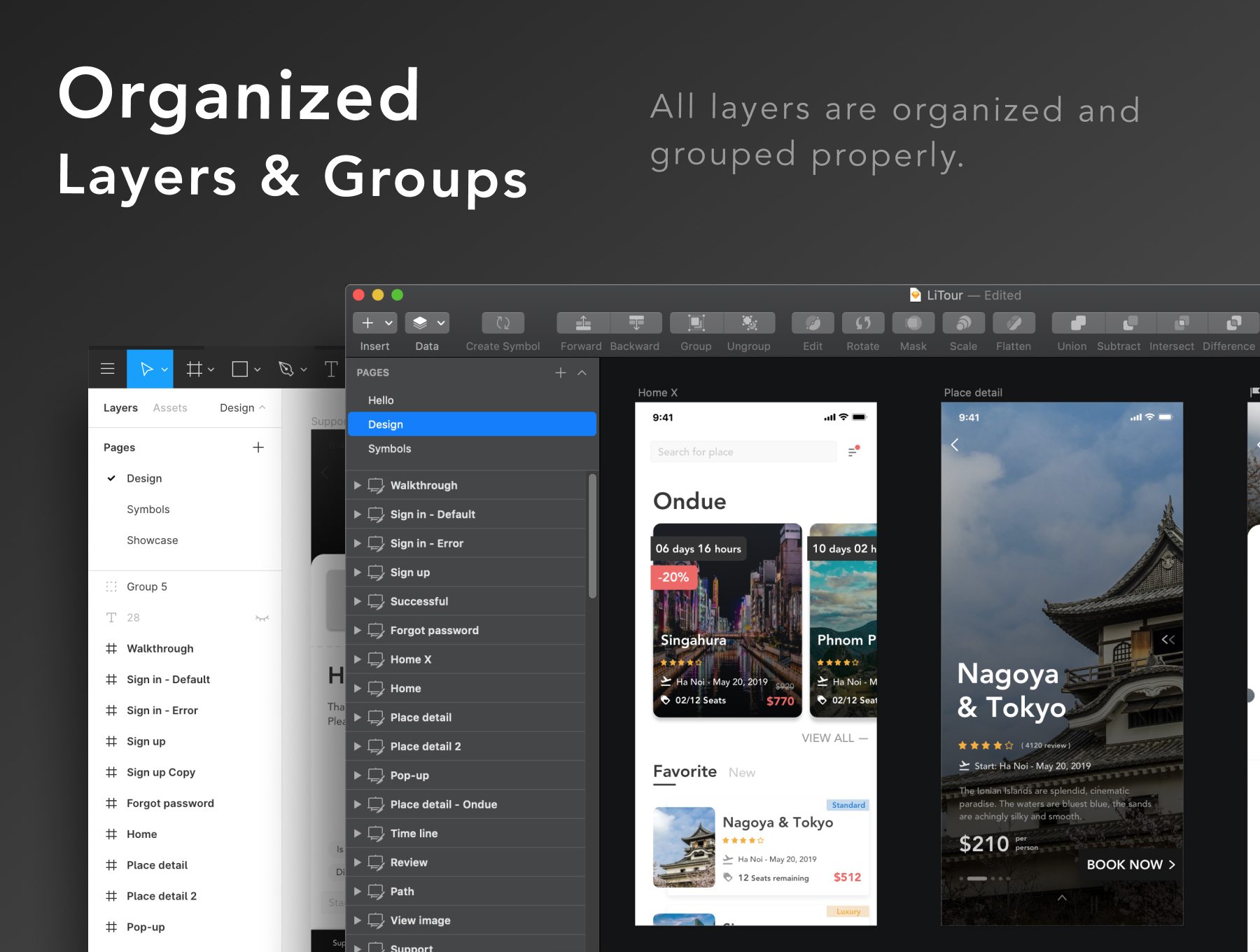 素材库下午茶：酒店预订的旅行APP UI KIT 套装下载[Sketch,fig,XD]插图(1)