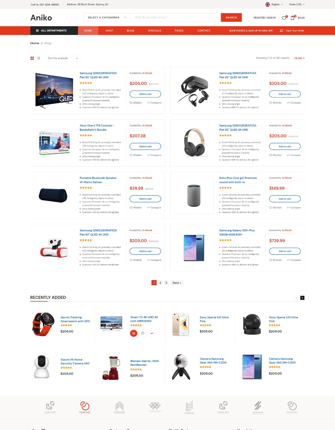 多用途数码电子网上商城设计PSD模板 Aniko | Multipurpose Electronics eCommerce PSD插图(8)