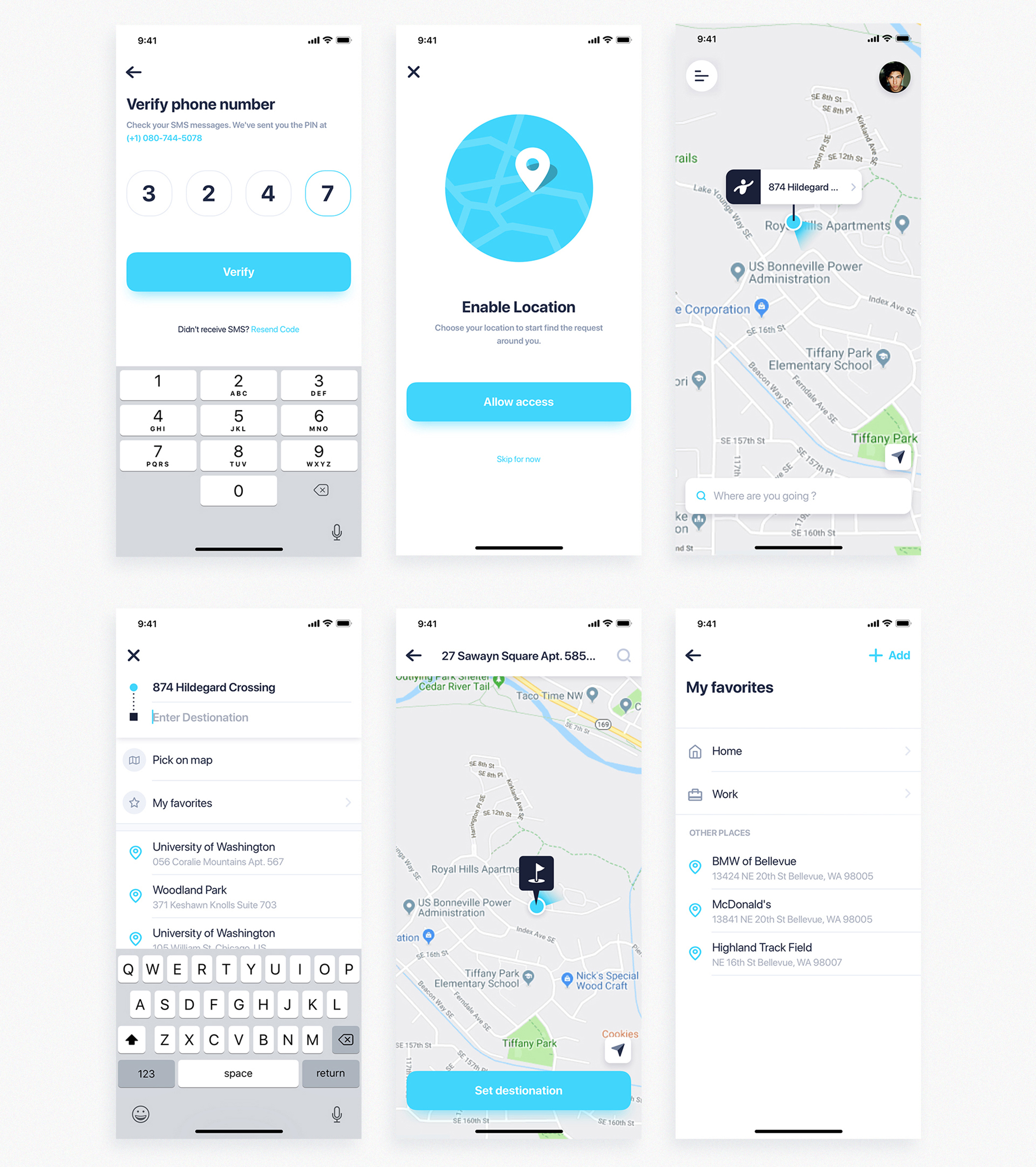 素材库下午茶：汽车预订和共享APP应用UI设计素材库精选套件插图(8)