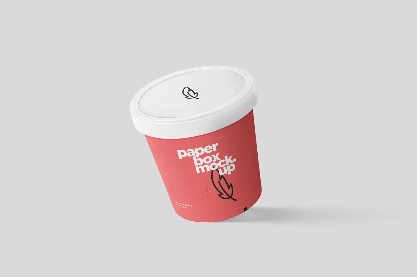 桶状纸筒包装设计效果图样机模板 Paper Box Mockup PSDs Round – Large Size插图(5)