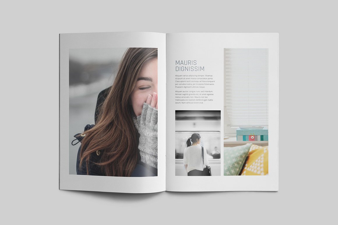 100页漂亮极简的商业化杂志模板下载[indd]插图(11)