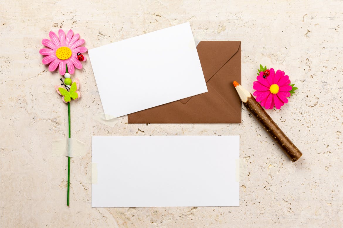 纪念日贺卡设计效果图样机素材库精选 Save The Date Postcards Mockup插图(4)