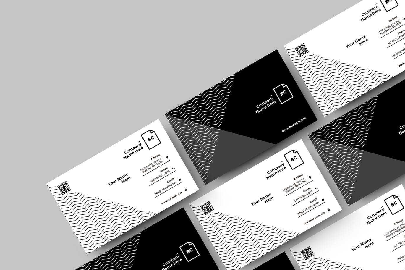 时尚优雅的高端多用途的商务商业质感名片设计模板-5插图