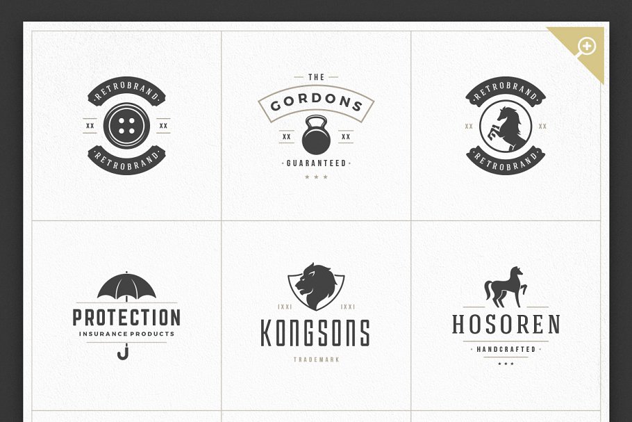 1000+复古风格Logo&徽章模板 1000 Logos and Badges Bundle插图(15)