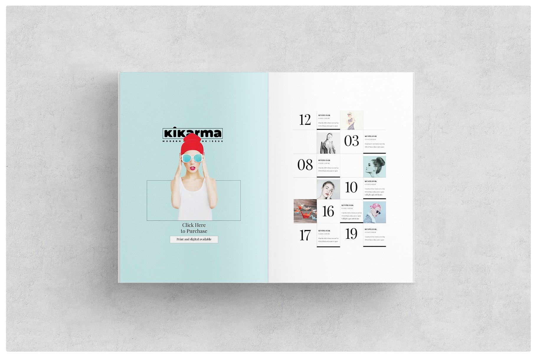 超级名模时尚服饰杂志模板 Magazine插图(1)