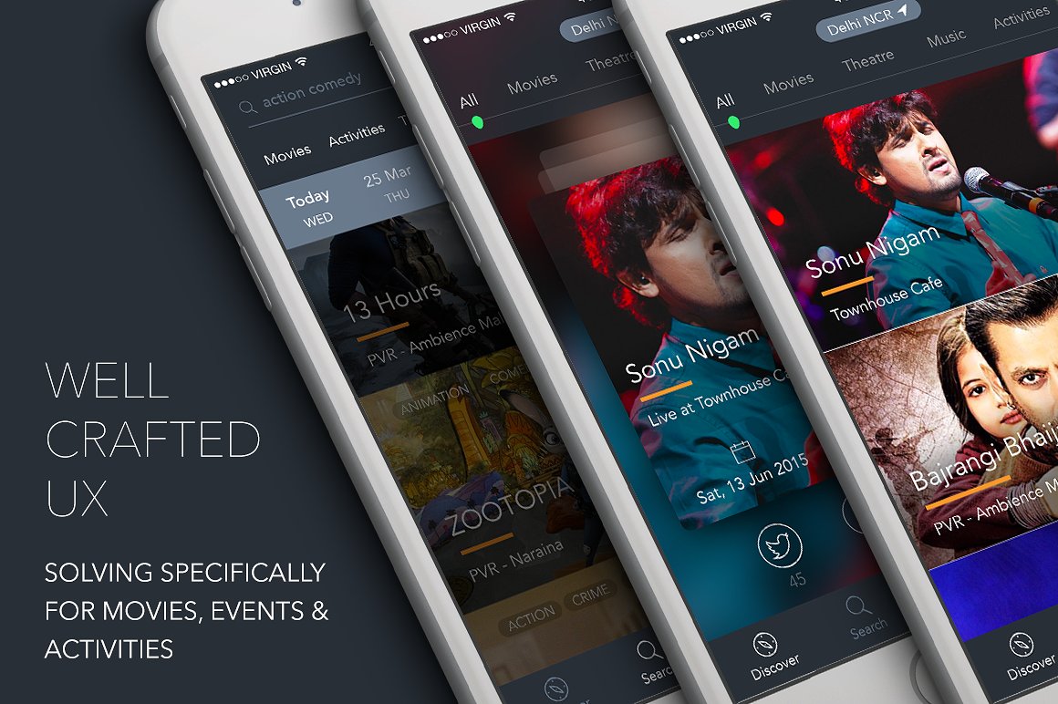 影视娱乐新闻类 APP UI 套件 Wolverine IOS UI KIT for activities插图(1)