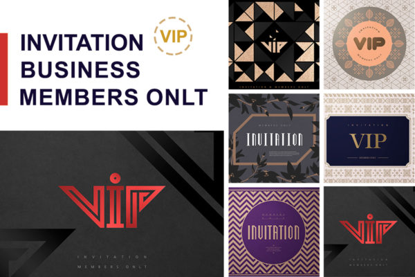 豪华贵宾VIP邀请函设计套装