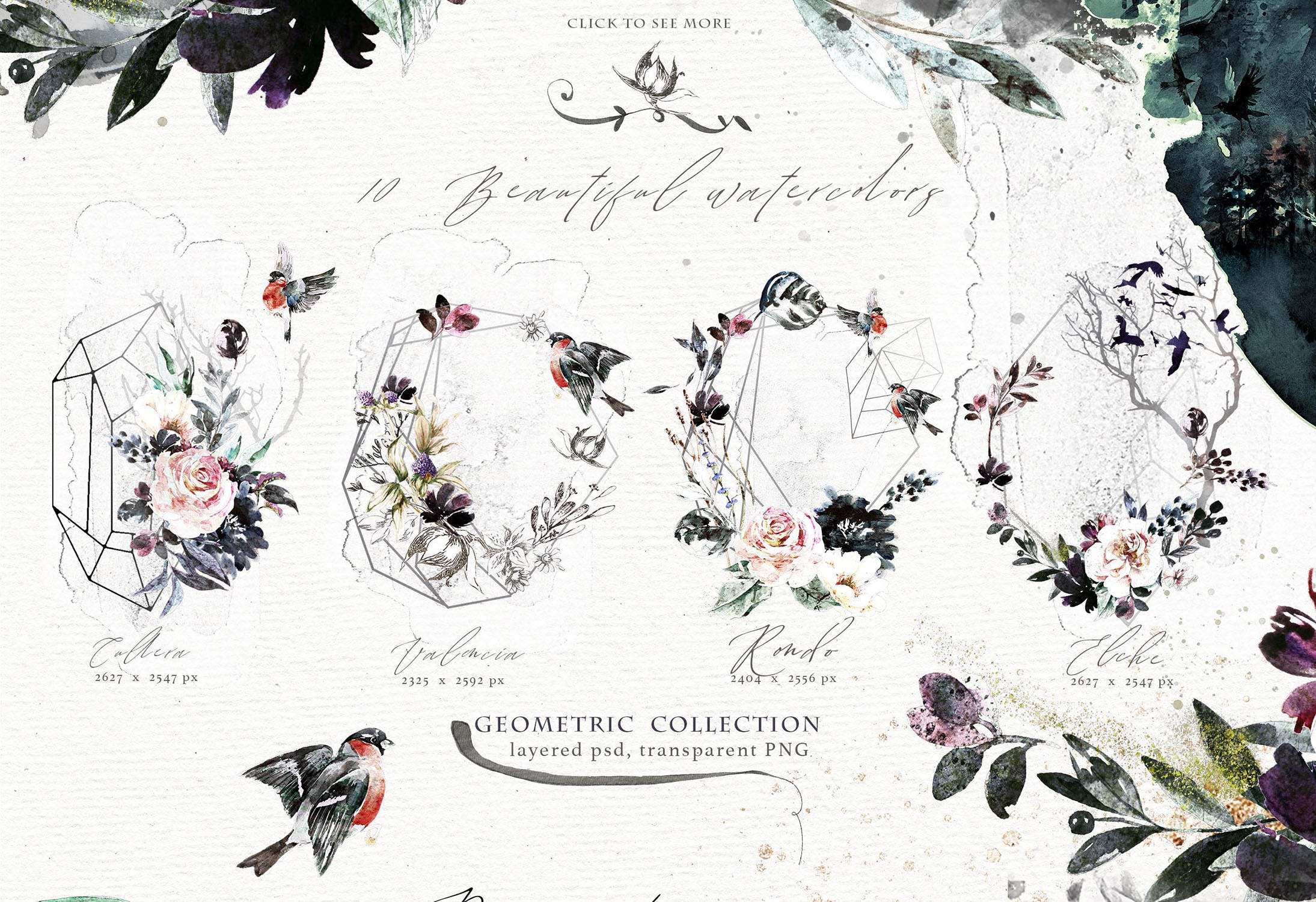 高品质梦幻水彩矢量插画素材大合集[1.88GB] Fantasy illustrations “Once in the dream”插图(6)