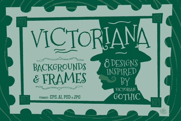 维多利亚时代复古插画设计模板 Victoriana Design Templates