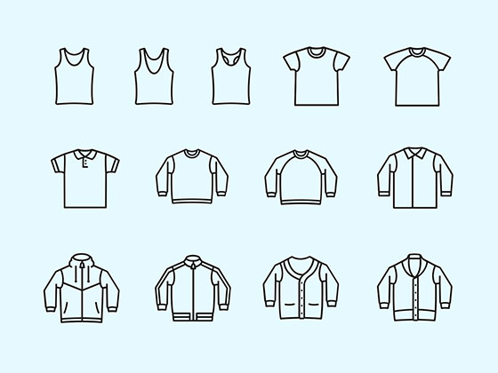 23 枚休闲装图标素材之家精选sketch素材