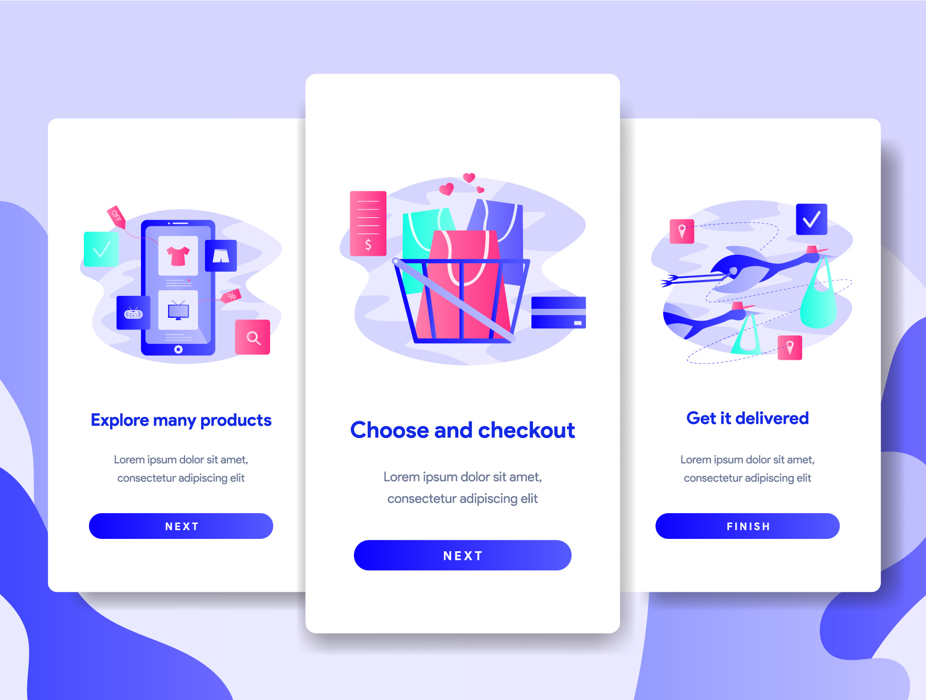 素材库下午茶：24个APP新手指引页创意矢量插画下载[Ai]插图(2)