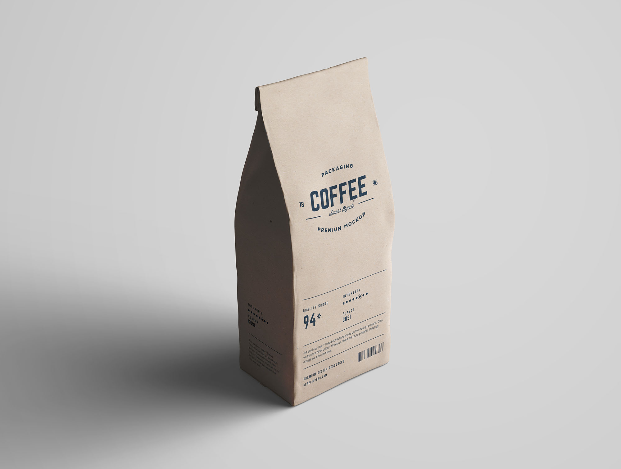 咖啡纸杯&咖啡豆牛皮纸包装袋设计样机 Coffee Package Mockup插图(2)
