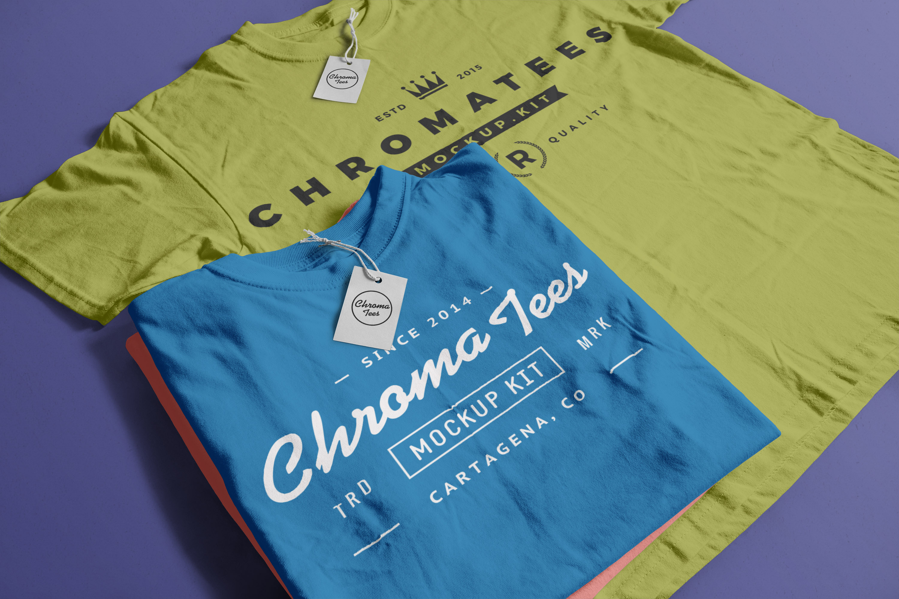 T恤印花图案设计效果图样机05 T-Shirts Mockup 05插图