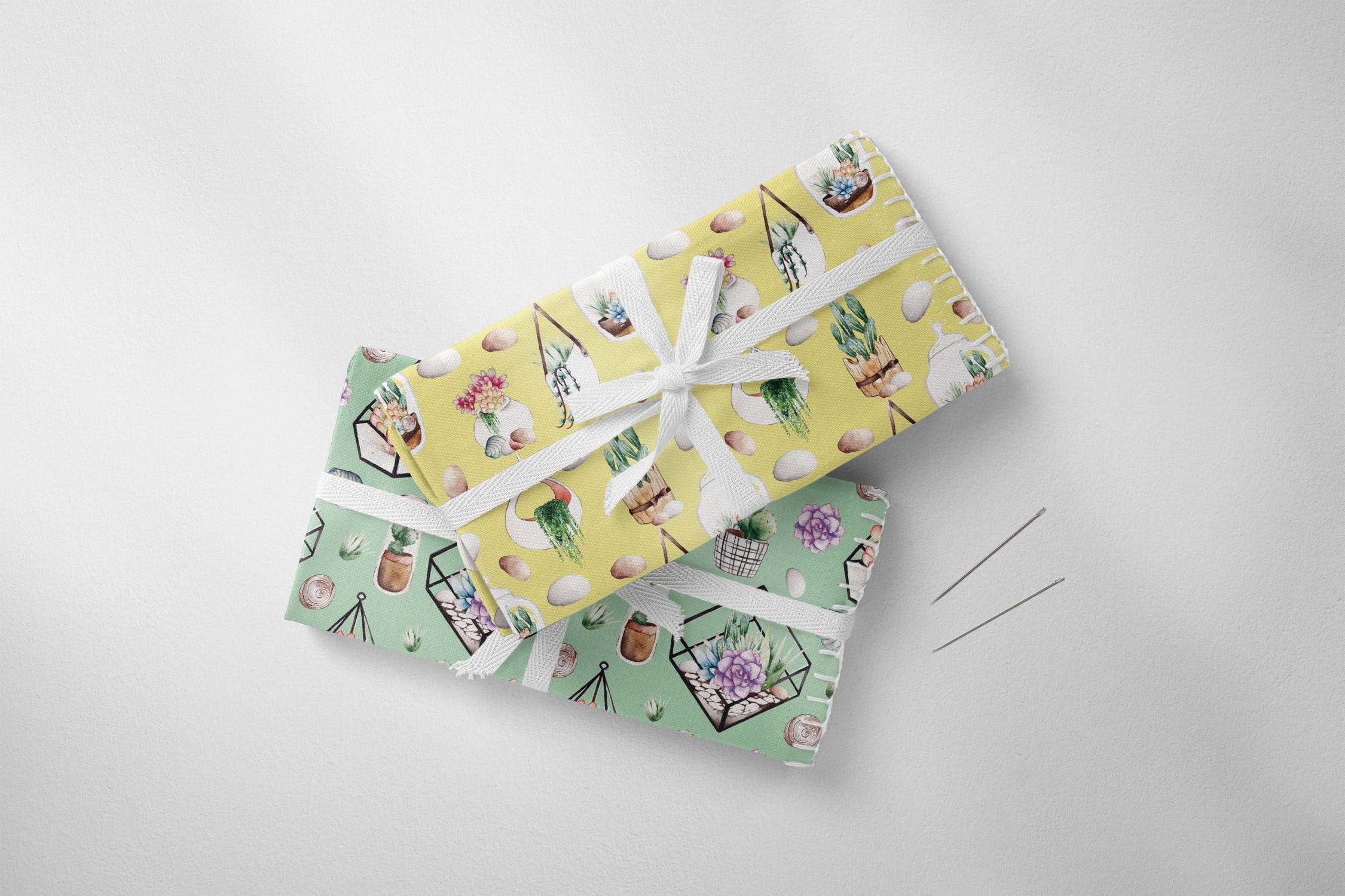 多肉植物水彩手绘图案PNG图片素材 Succulent Terrarium Watercolor插图(3)