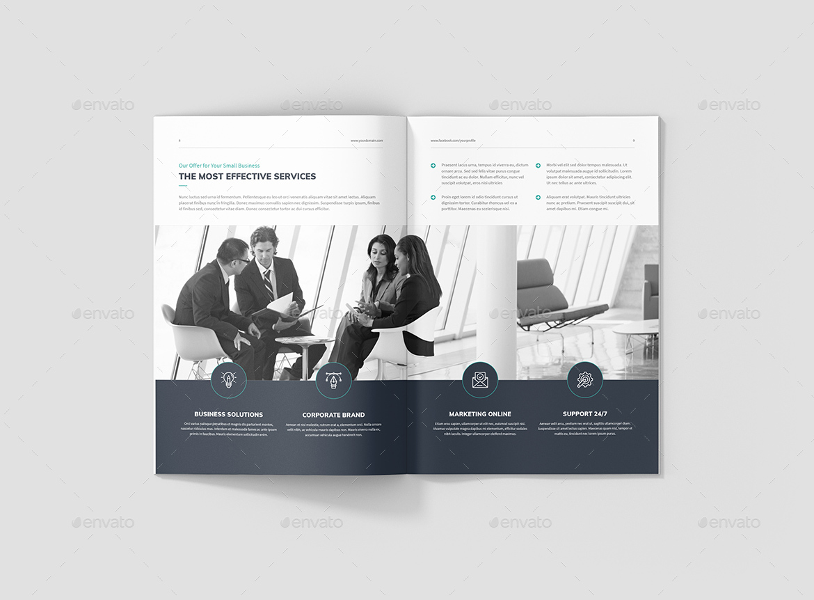 企业公司极简主义风格简介宣传册3合1插图(4)