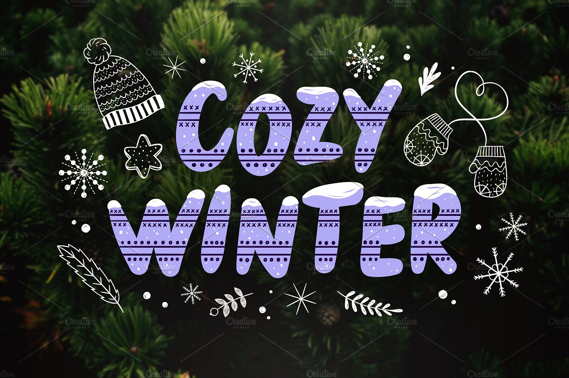 手绘卡通冬季系列插图矢量素材下载[png,eps]插图(7)