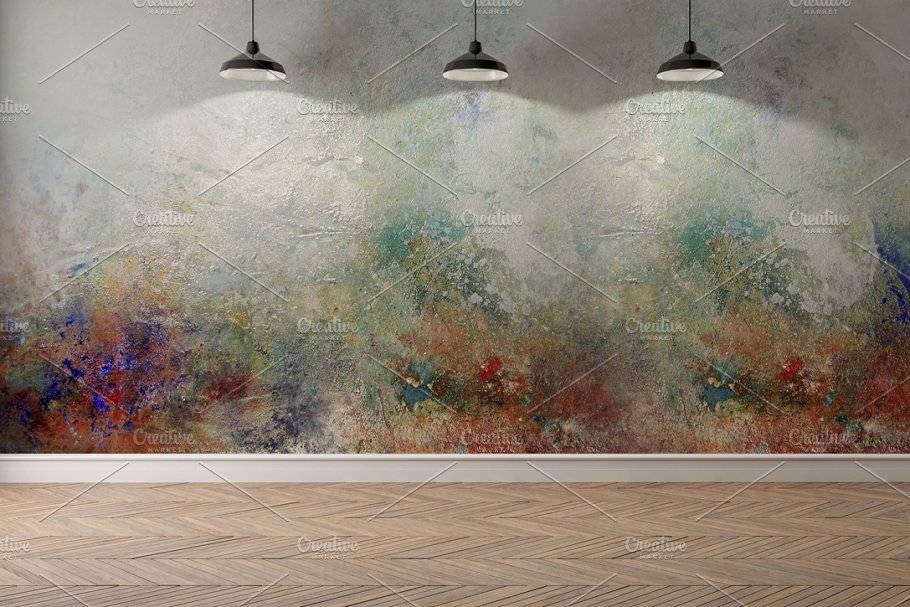 10款室内灯光墙纸墙艺术品场景样机 10 x Simple Interior Backgrounds 01插图(6)
