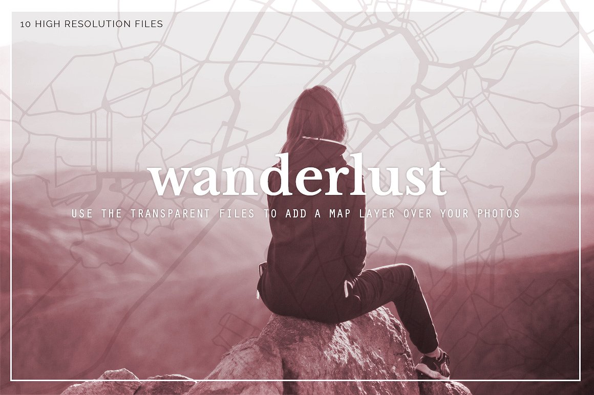 地图视图矢量图案纹理 Map View Vector Patterns插图(1)