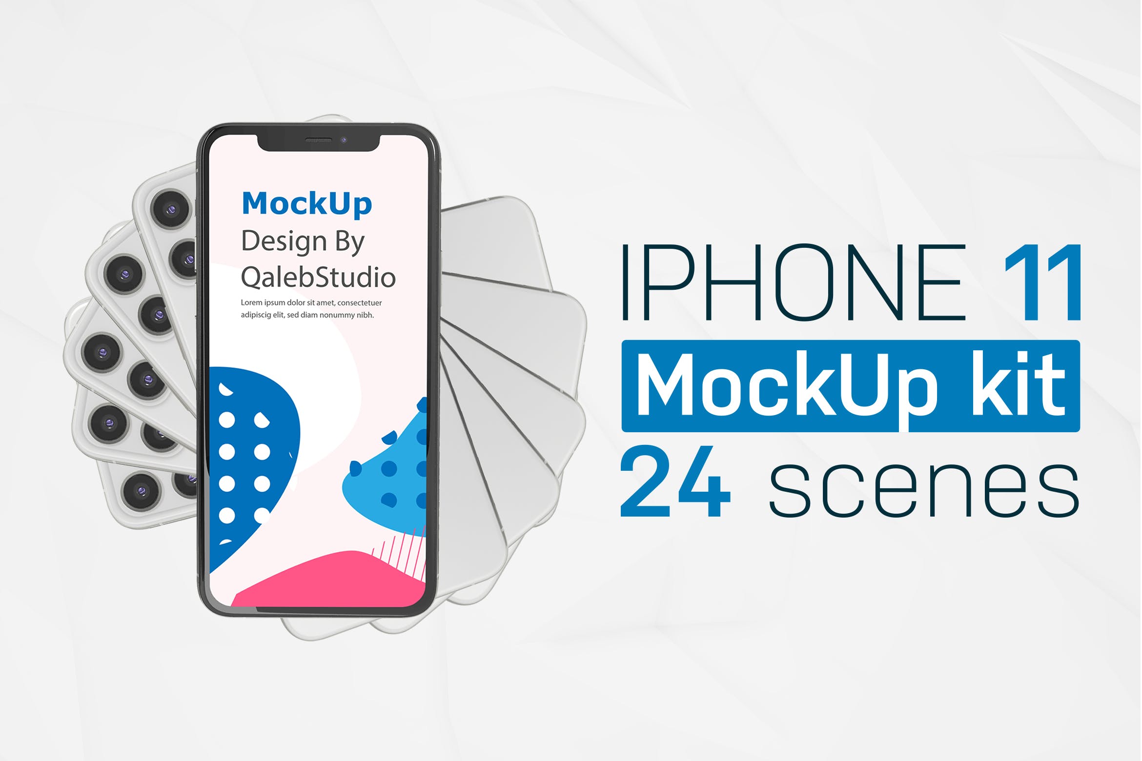 多角度全方位视觉iPhone 11手机样机模板 iPhone 11 Kit插图