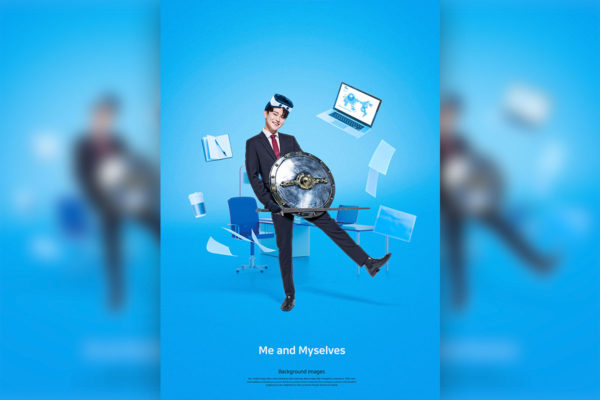 VR探险游戏主题工作生活蓝色背景海报传单设计素材