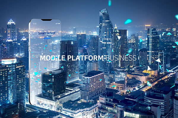 移动平台智能服务科技海报banner设计素材