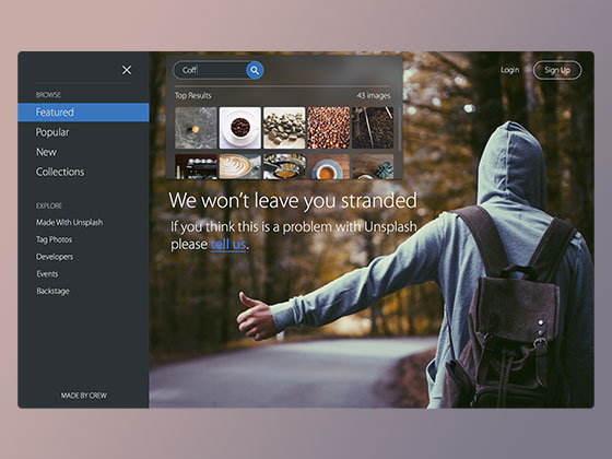 Unsplash 404 页面素材之家精选sketch素材