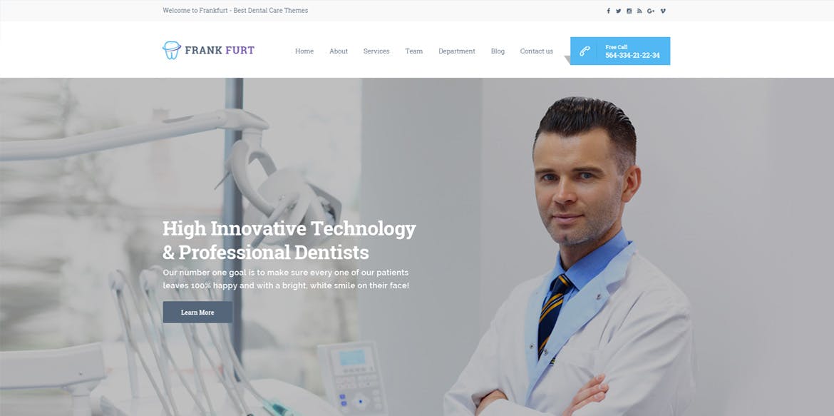 金融/保险/房地产/医疗多行业适用网站设计PSD模板 FrankFurt : Single Professional PSD Template插图(4)