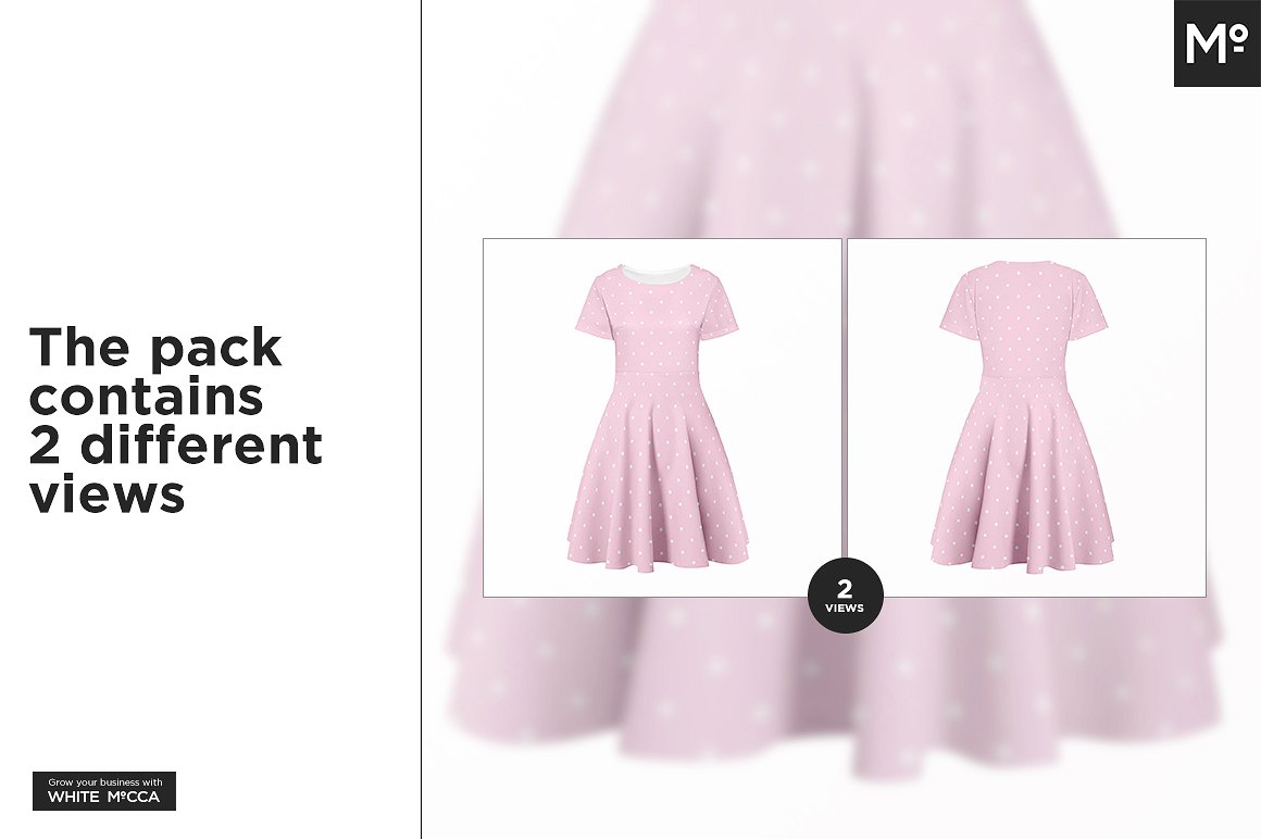 连衣裙女装样机展示模型mockups插图(1)