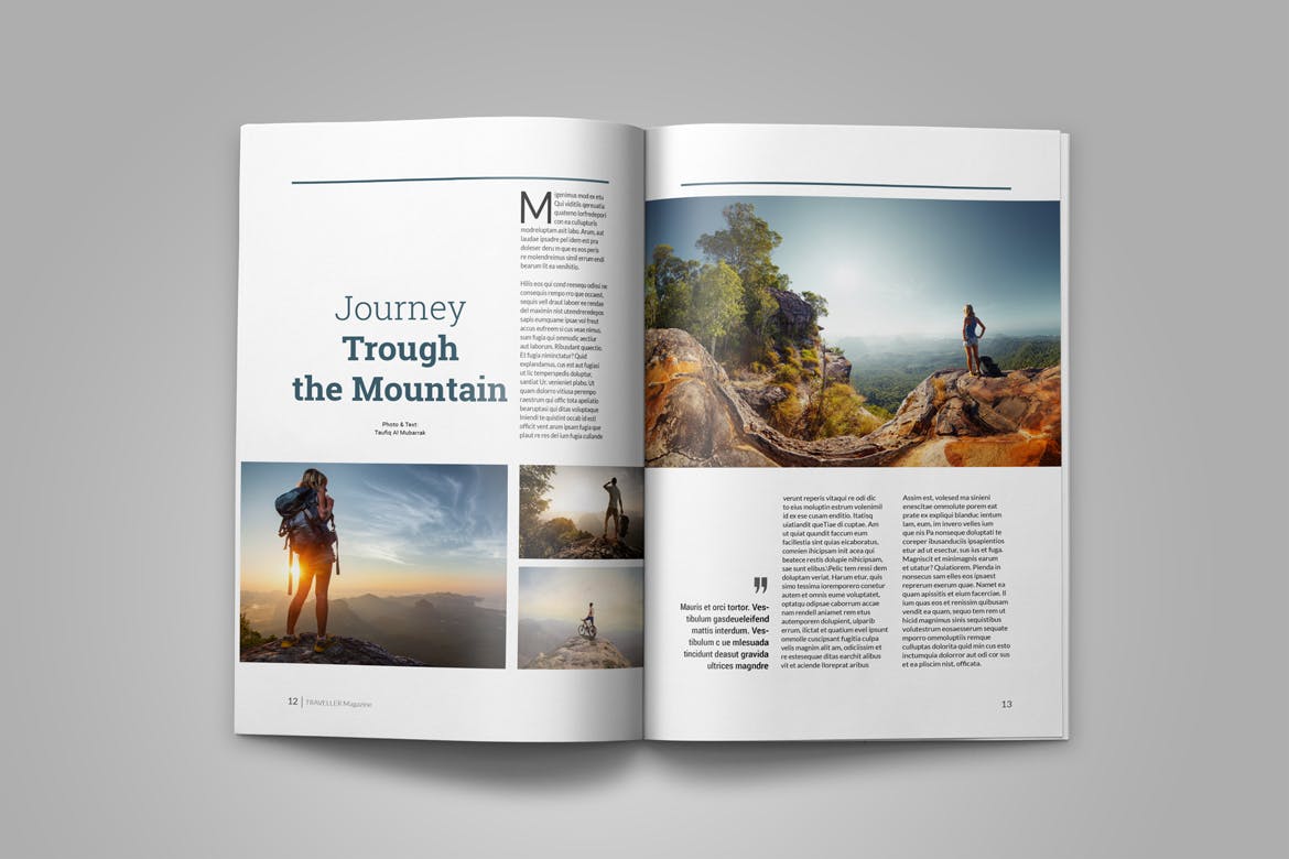 旅行者旅游主题杂志版式设计模板 Indesign Magazine Template插图(8)