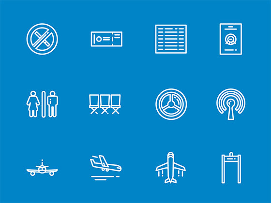 30 枚机场元素图标素材之家精选sketch素材