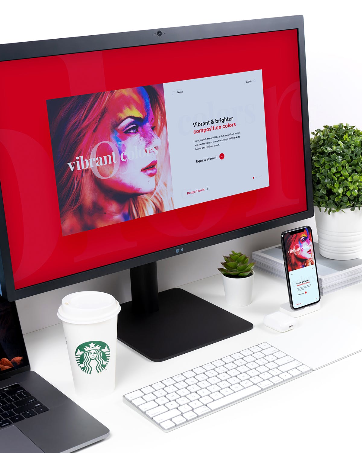 响应式UX设计作品展示素材库精选样机模板 Mobile app Mock Up插图(3)