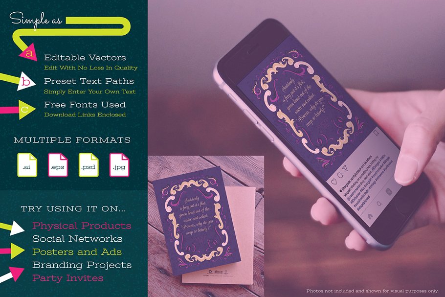 童话故事书封面装饰模板 Decorative Story Book Template插图(1)