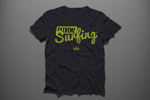 男士印花T恤服装样机模板 T-shirt Mock-up Male Version插图(1)