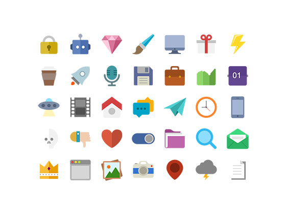 Color Flat Icon Set素材之家精选sketch素材