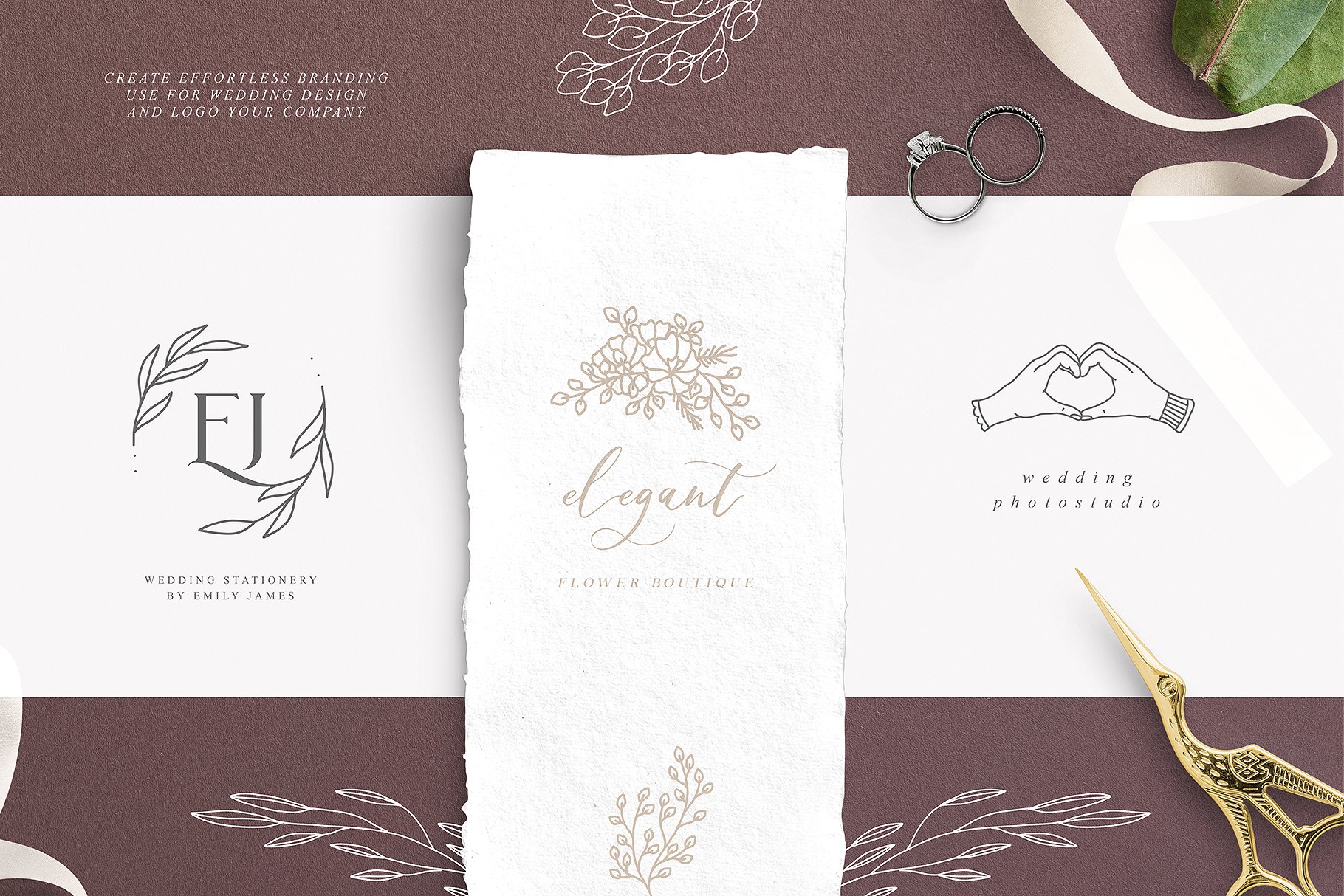 创意文艺风格婚礼邀请函地图设计素材包 Wedding Map Creator Collection插图(8)