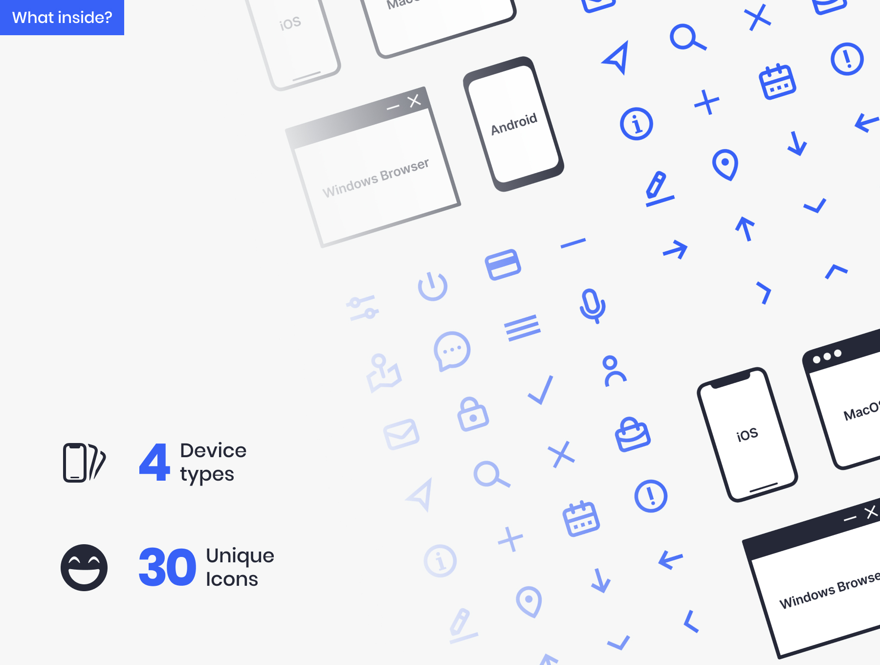 素材库下午茶:清晰简约的用户流程设计UI套件插图(5)