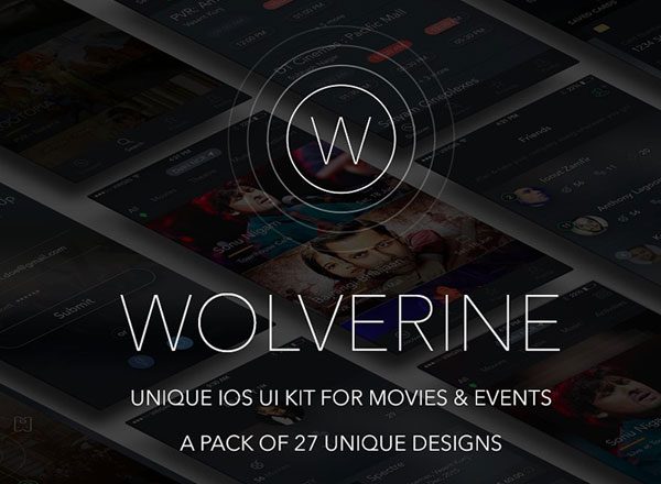 影视娱乐新闻类 APP UI 套件 Wolverine IOS UI KIT for activities