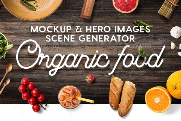 高品质有机食品的展示模型&amp;英雄图片下载 2.49 GB[PSD]