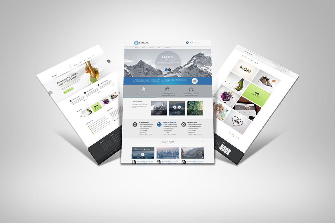 网站UI设计3D展示图样机模板 3D Web Presentation Mockup (V1)插图(3)