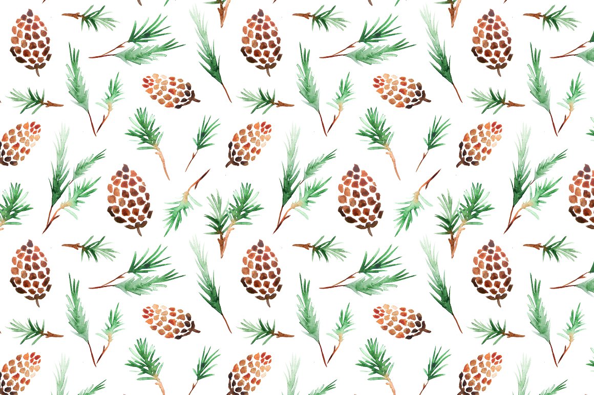 手绘可爱的冬季水彩素材合辑下载 BUNDLE Winter Hygge Watercolor Kit [png,jpg] 1.30 GB插图(20)